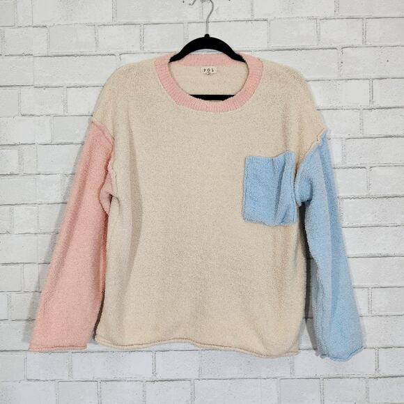 ⚡️SALE! POL Colorblock Fuzzy Oversized Sweater - Picture 3 of 7